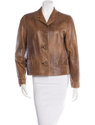 Marni Notched Leather Jacket