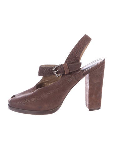 Marni Leather Slingback Pumps