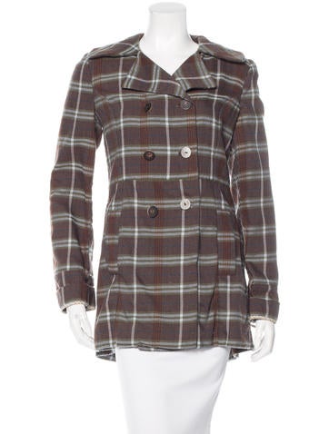 Marni Wool Plaid Coat