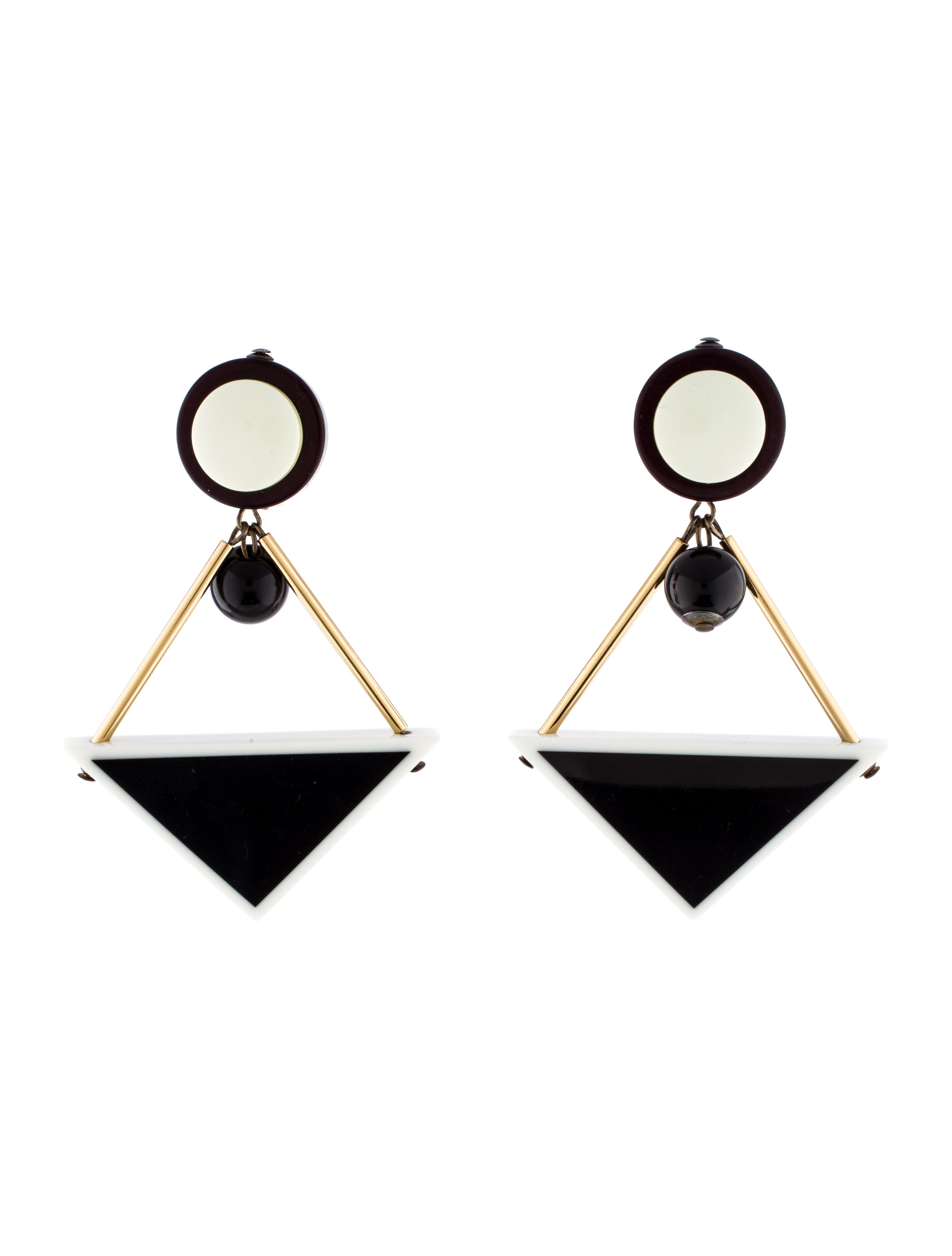 Marni Resin Triangle Drop Earrings