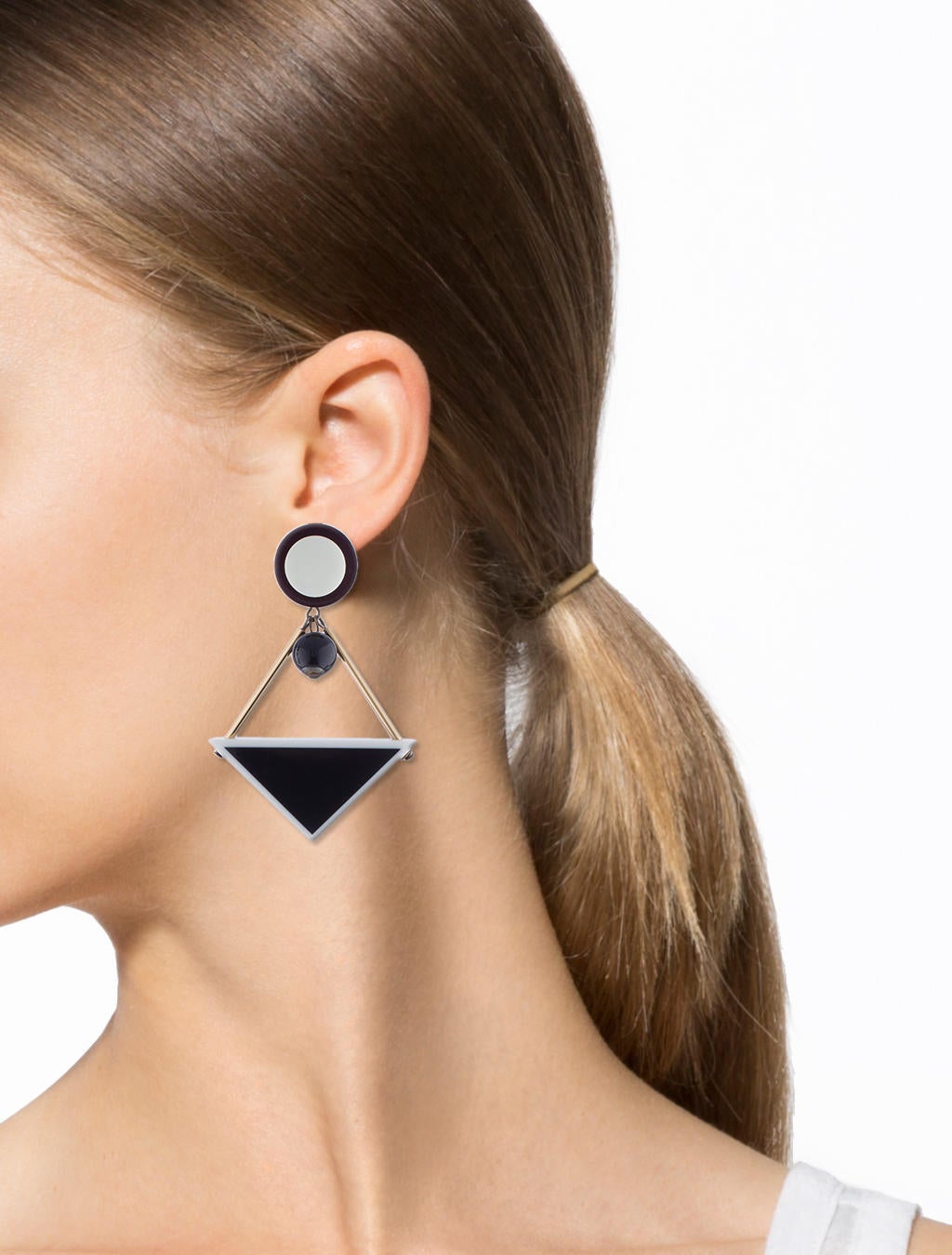 Marni Resin Triangle Drop Earrings