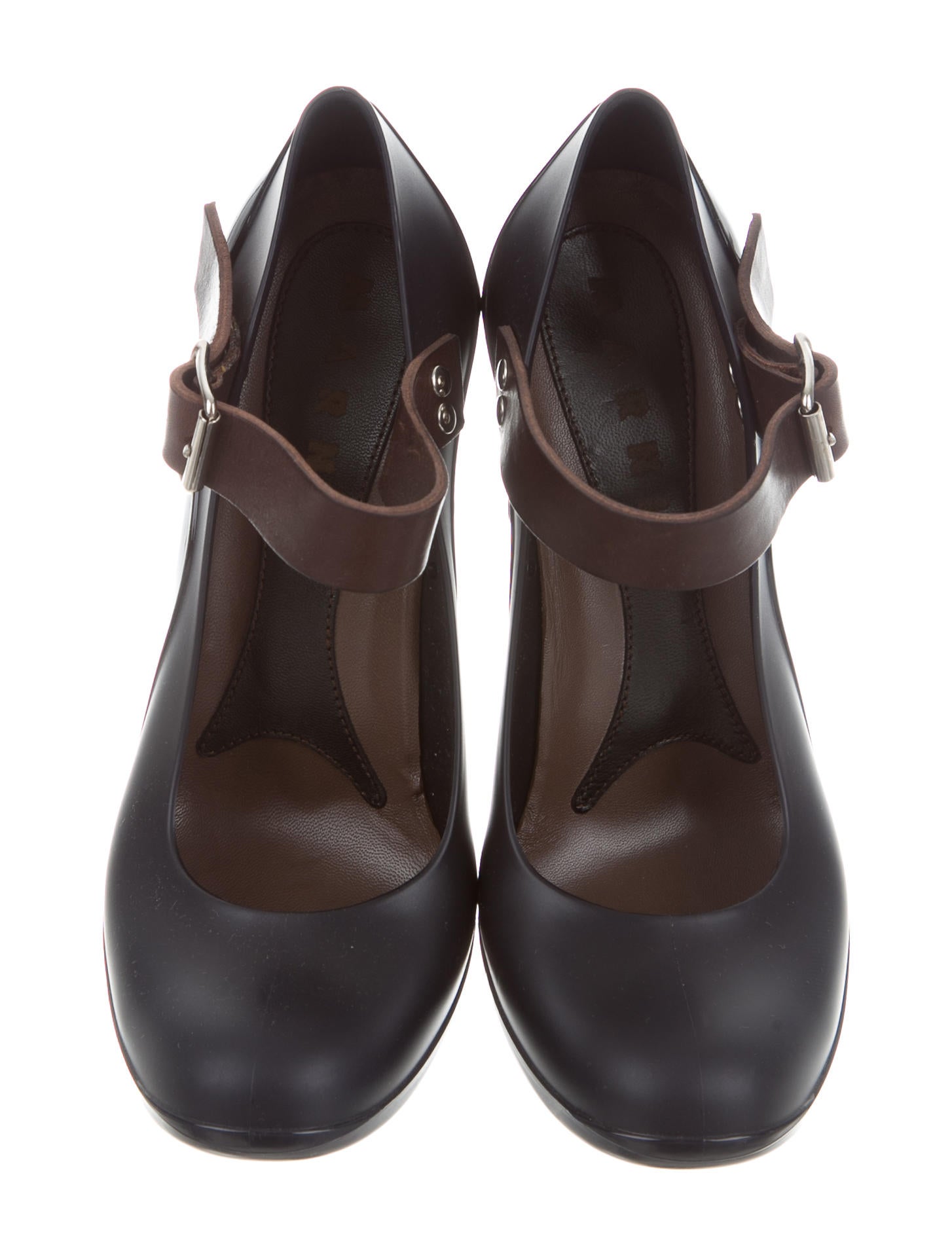 Marni RoundToe Mary Jane Pumps w/ Tags Shoes MAN48667 The RealReal