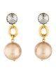 Marni Crystal & Faux Pearl Drop Earrings