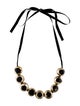 Marni Horn & Ribbon Collar Necklace