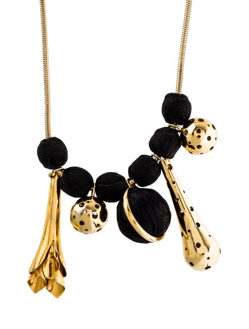 Marni Multicharm & Fabric Ball Necklace