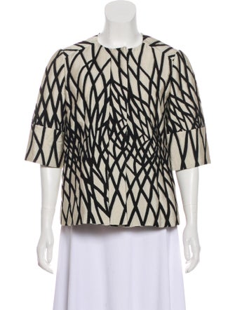 Marni Patterned Collarless Jacket