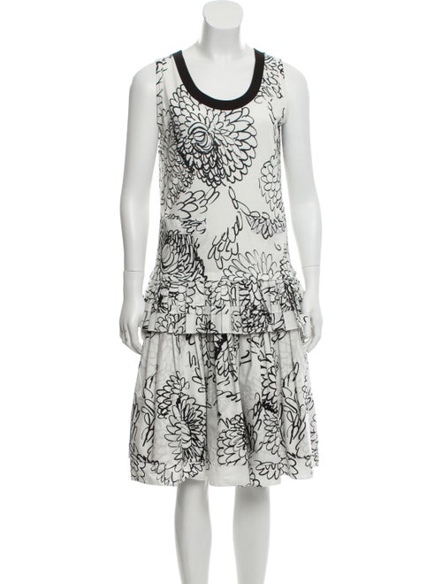 Marni Printed Sleeveless dress White