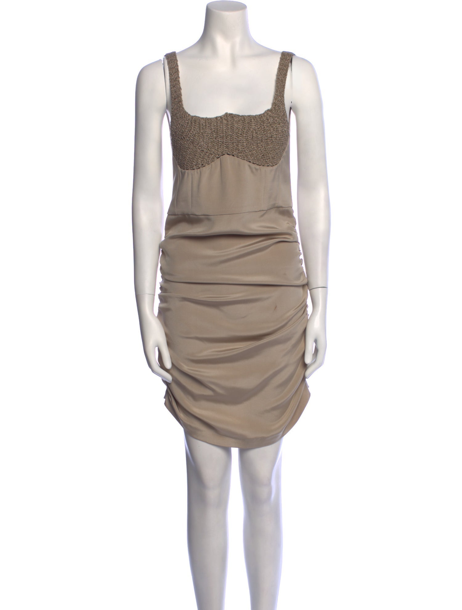 The Mannei Square Neckline Knee-Length Dress