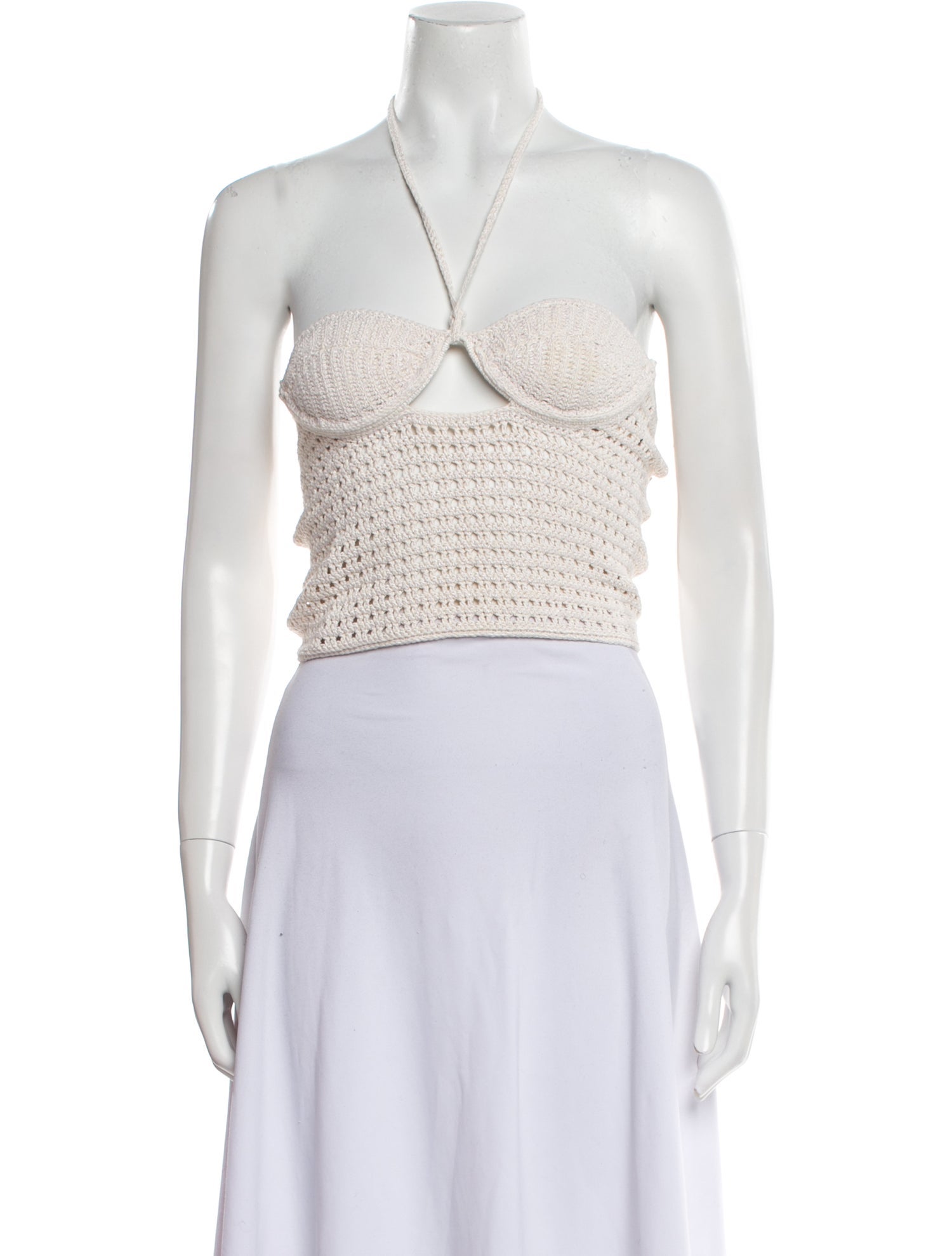 The Mannei Halterneck Sleeveless Crop Top