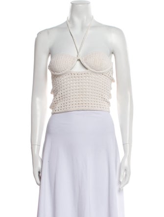 The Mannei Halterneck Sleeveless Crop Top