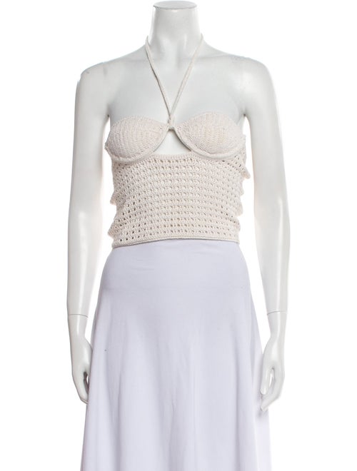The Mannei Halterneck Sleeveless Crop Top