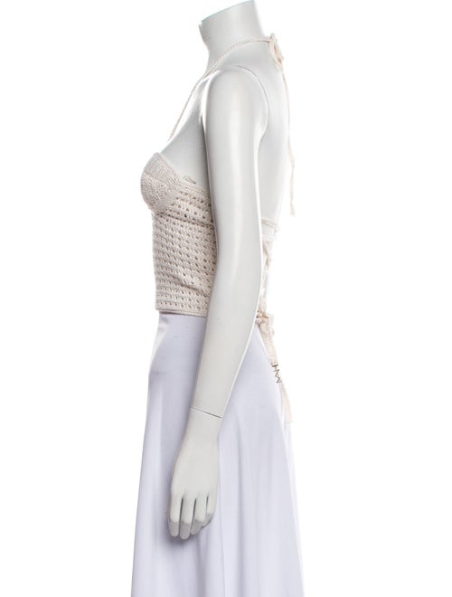 The Mannei Halterneck Sleeveless Crop Top