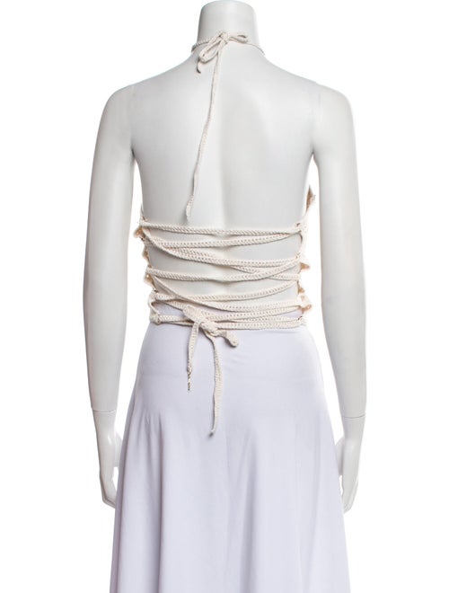 The Mannei Halterneck Sleeveless Crop Top