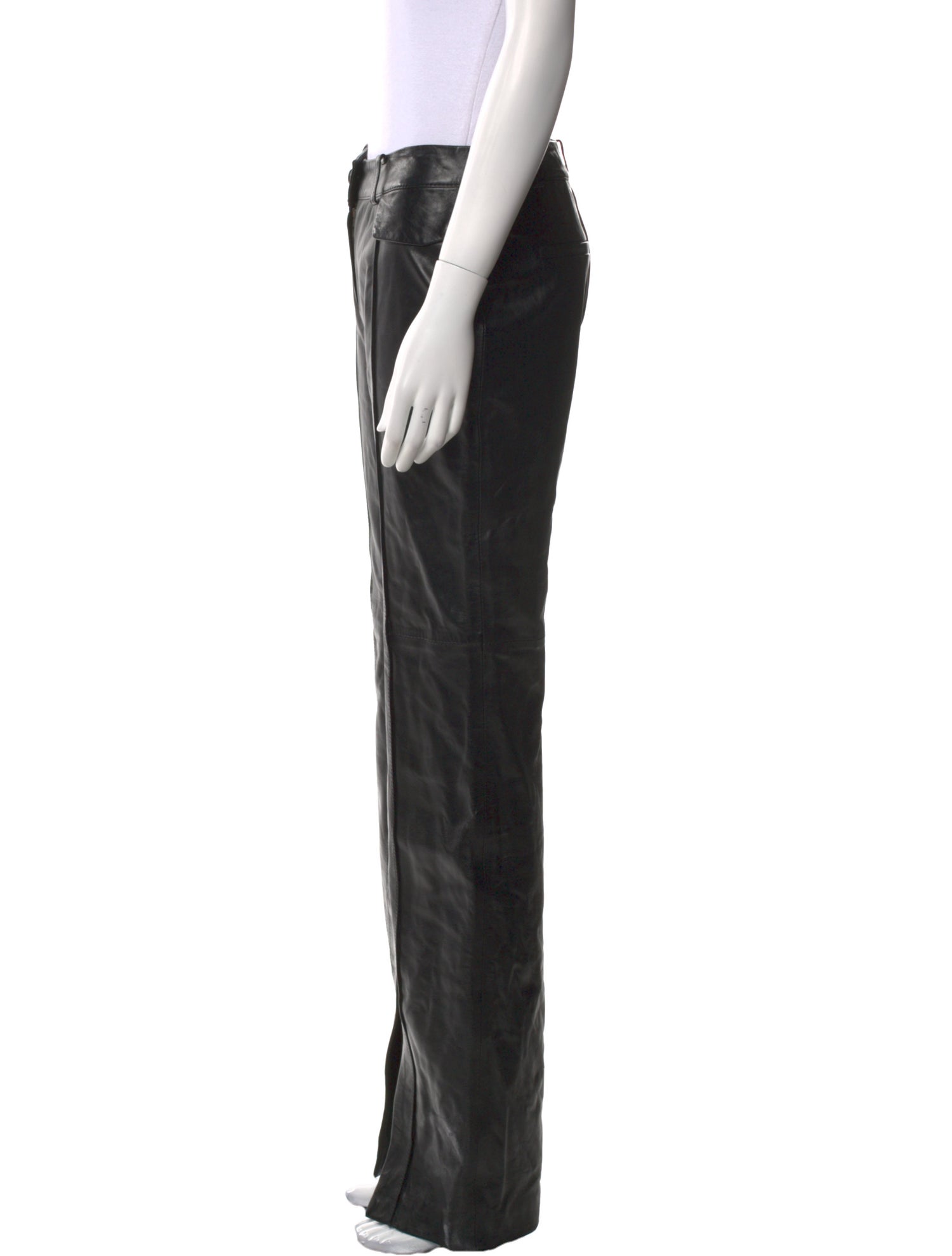 The Mannei Leather Wide Leg Pants