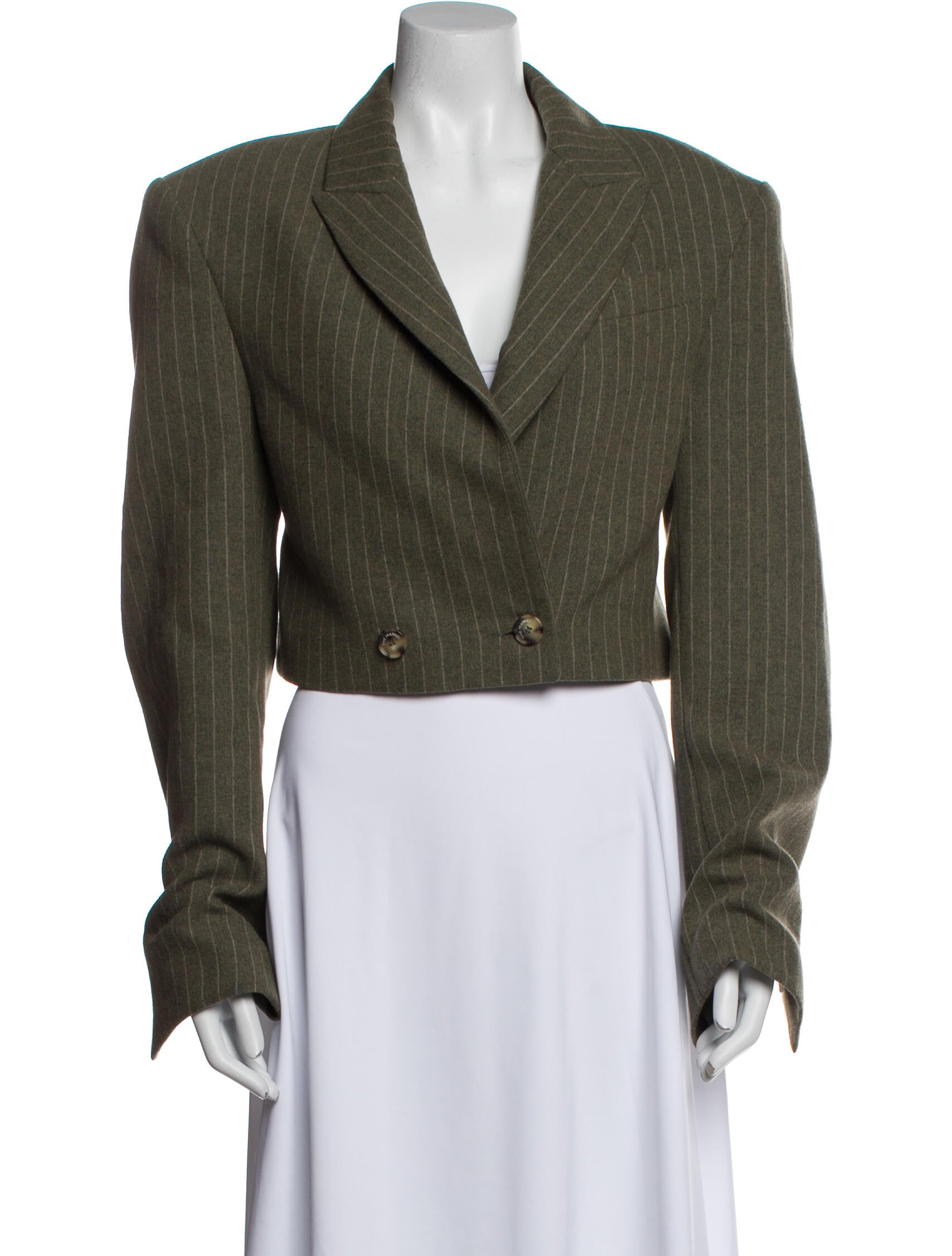 The Mannei Virgin Wool Striped Blazer w/ Tags