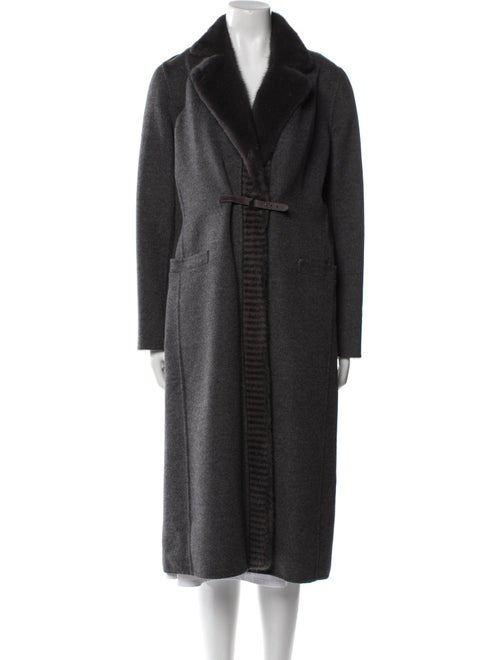 Manzoni 24 Wool Coat with Removable Mink Collar Lining