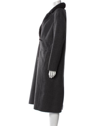 Manzoni 24 Wool Coat with Removable Mink Collar Lining
