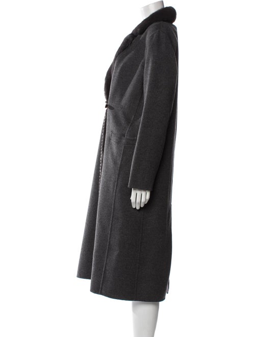 Manzoni 24 Wool Coat with Removable Mink Collar Lining