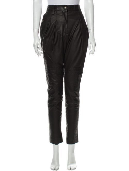 Marc Jacobs Leather Skinny Leg Pants Black