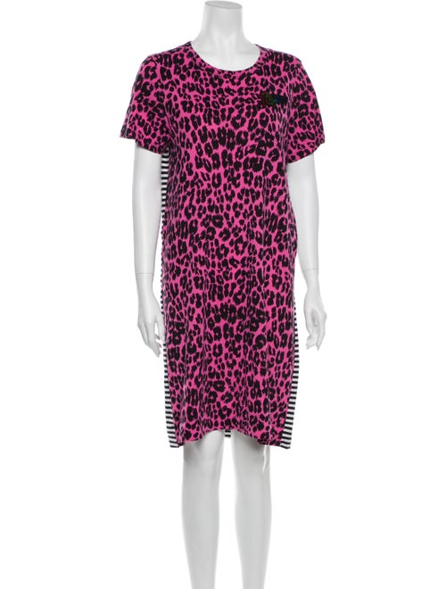 Marc Jacobs Animal Print Mini Dress Pink