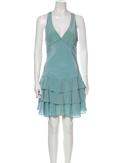 Marc Jacobs Printed Mini Dress Blue