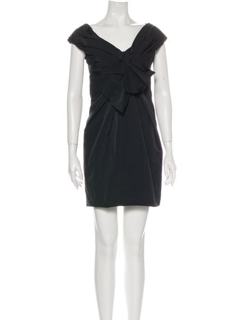 Marc Jacobs V-Neck Mini Dress Black
