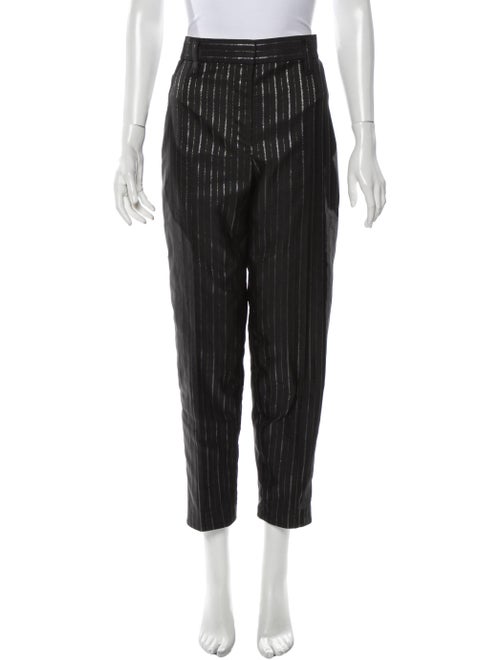 Marc Jacobs Striped Straight Leg Pants Black