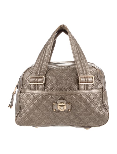 Marc Jacobs Metallic Quilted Bowler Bag Metallic