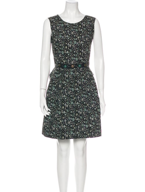 Marc Jacobs Floral Print Mini Dress Black