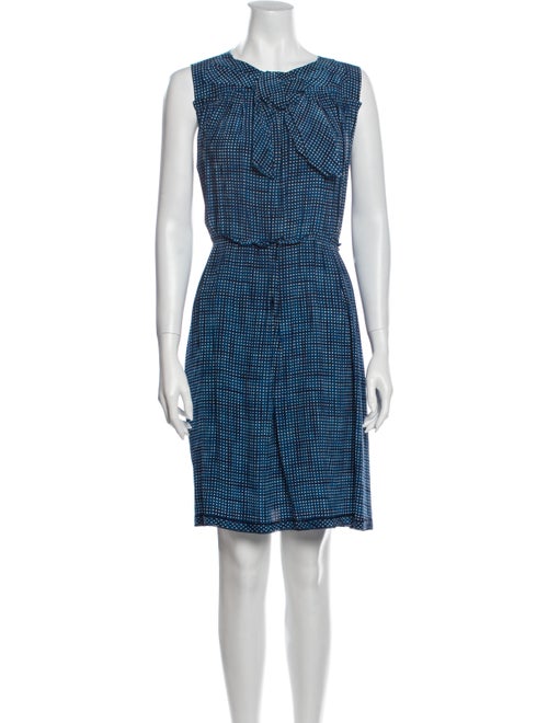Marc Jacobs Silk Knee-Length Dress Blue