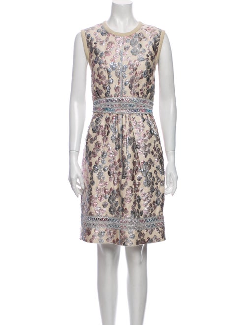 Marc Jacobs Printed Knee-Length Dress Metallic