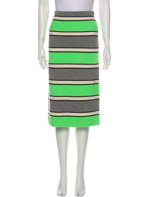 Marc Jacobs Striped Knee-Length Skirt Grey