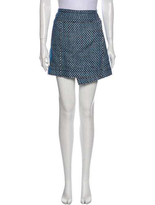 Marc Jacobs Printed Mini Skirt Blue