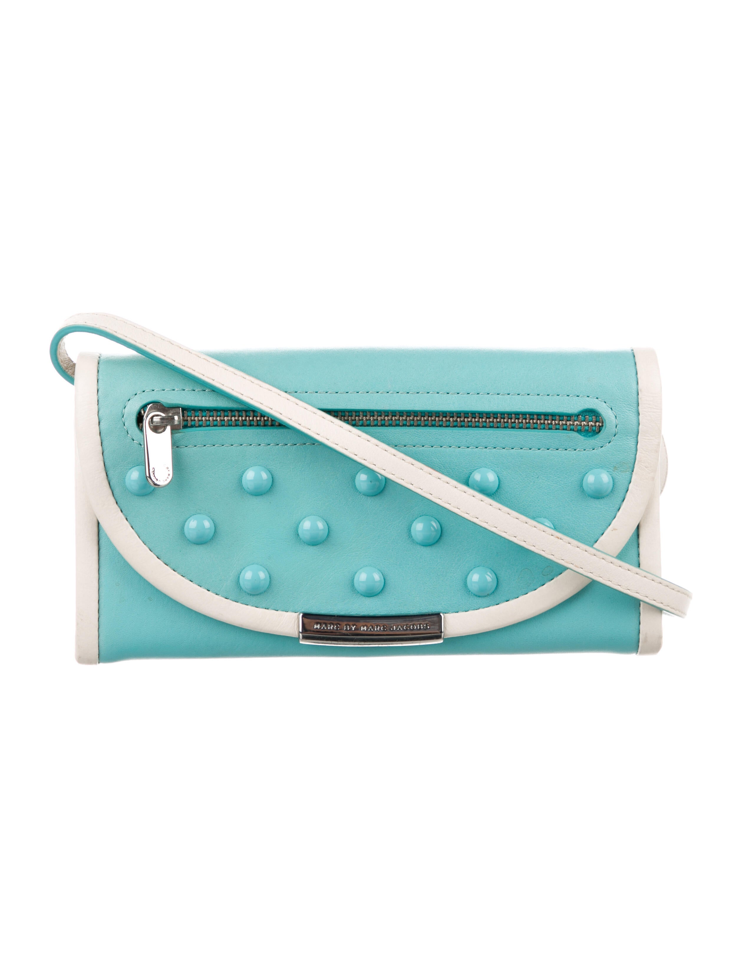 Marc Jacobs The Boho Grind Leather Crossbody Bag Blue Crossbody Bags