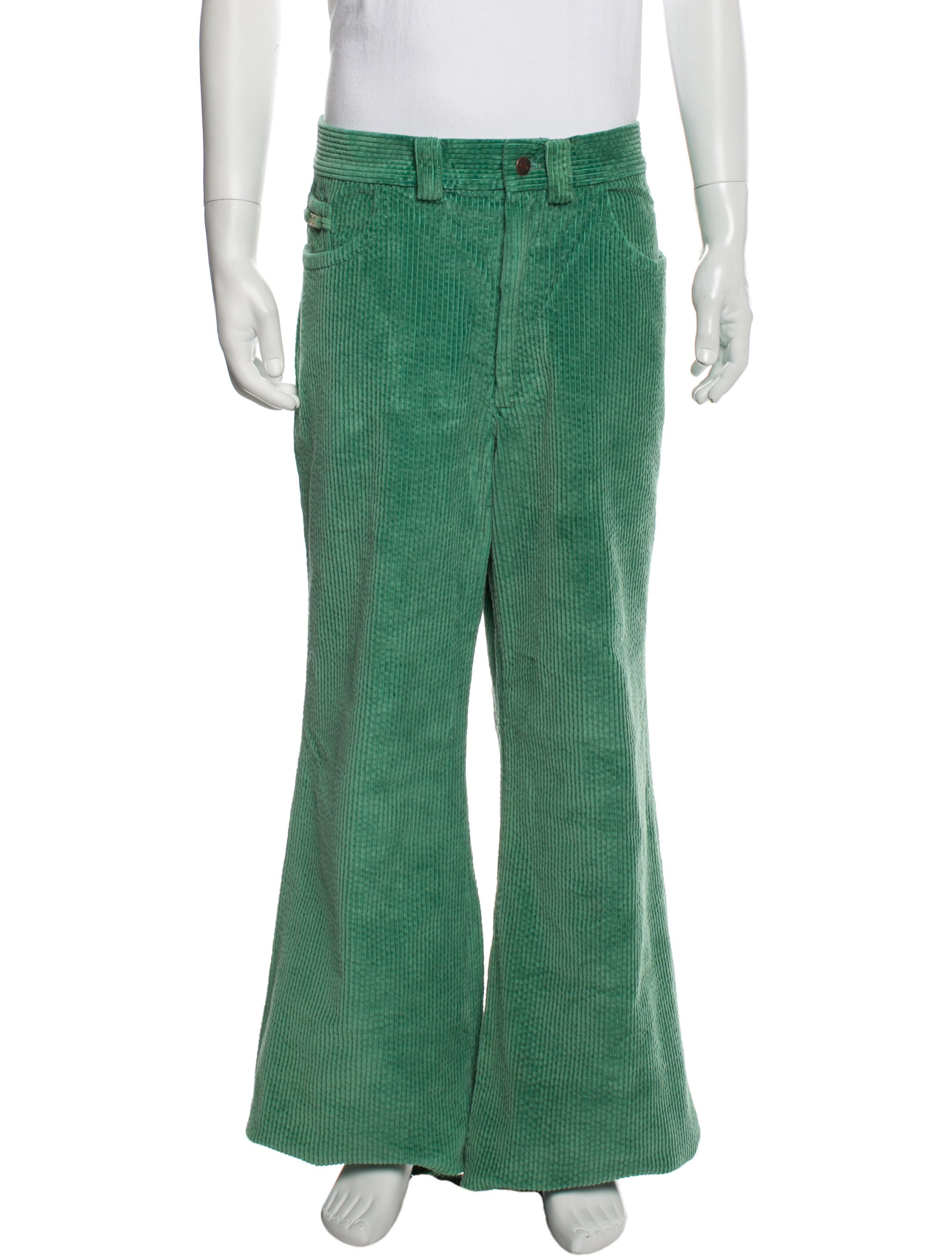 Marc Jacobs Plaid Print Corduroy Pants - Green, 12.25\