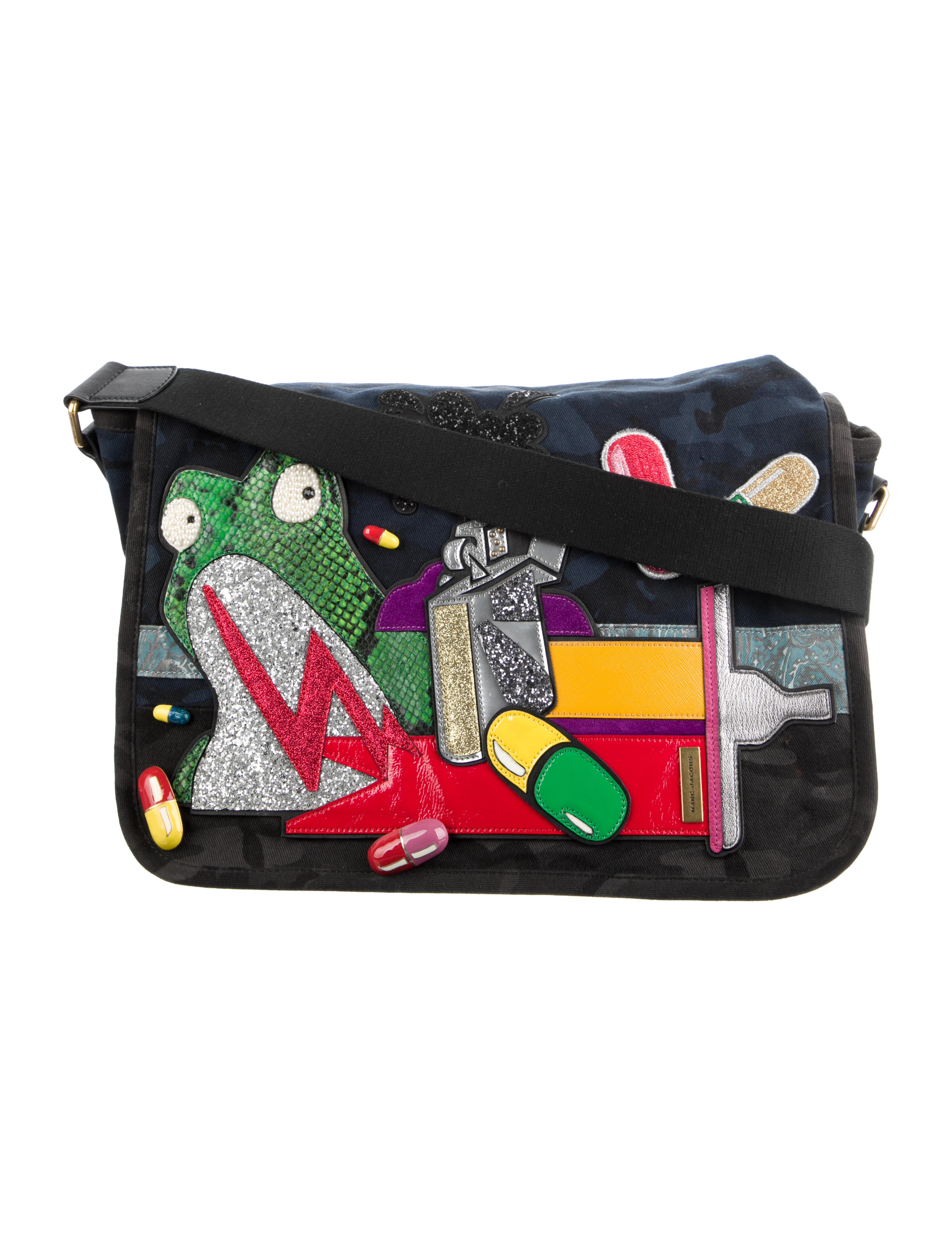 Marc Jacobs The Boho Grind Leather Crossbody Bag Blue Crossbody Bags