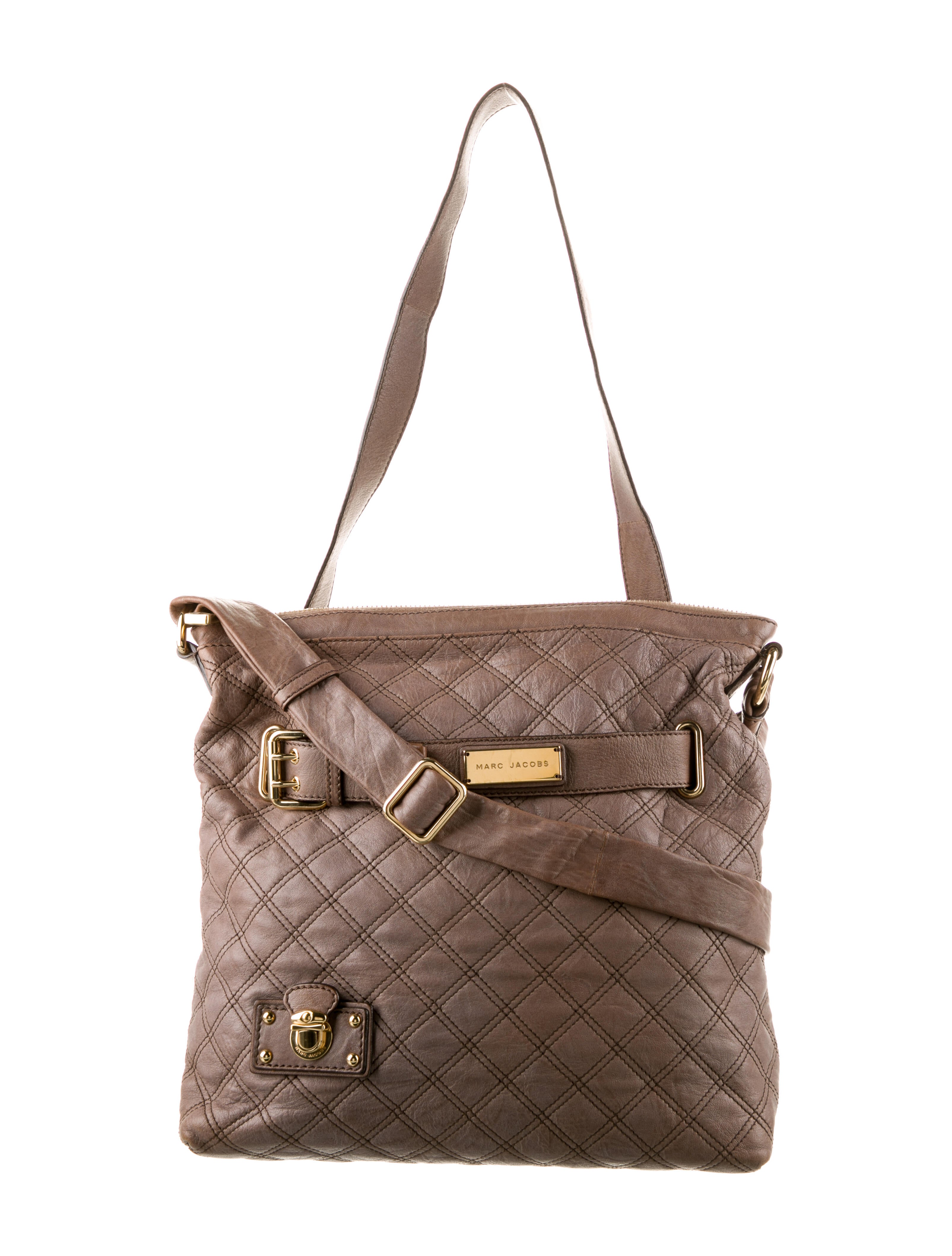 Marc Jacobs Quilted Leather Shoulder Bag Brown Shoulder Bags