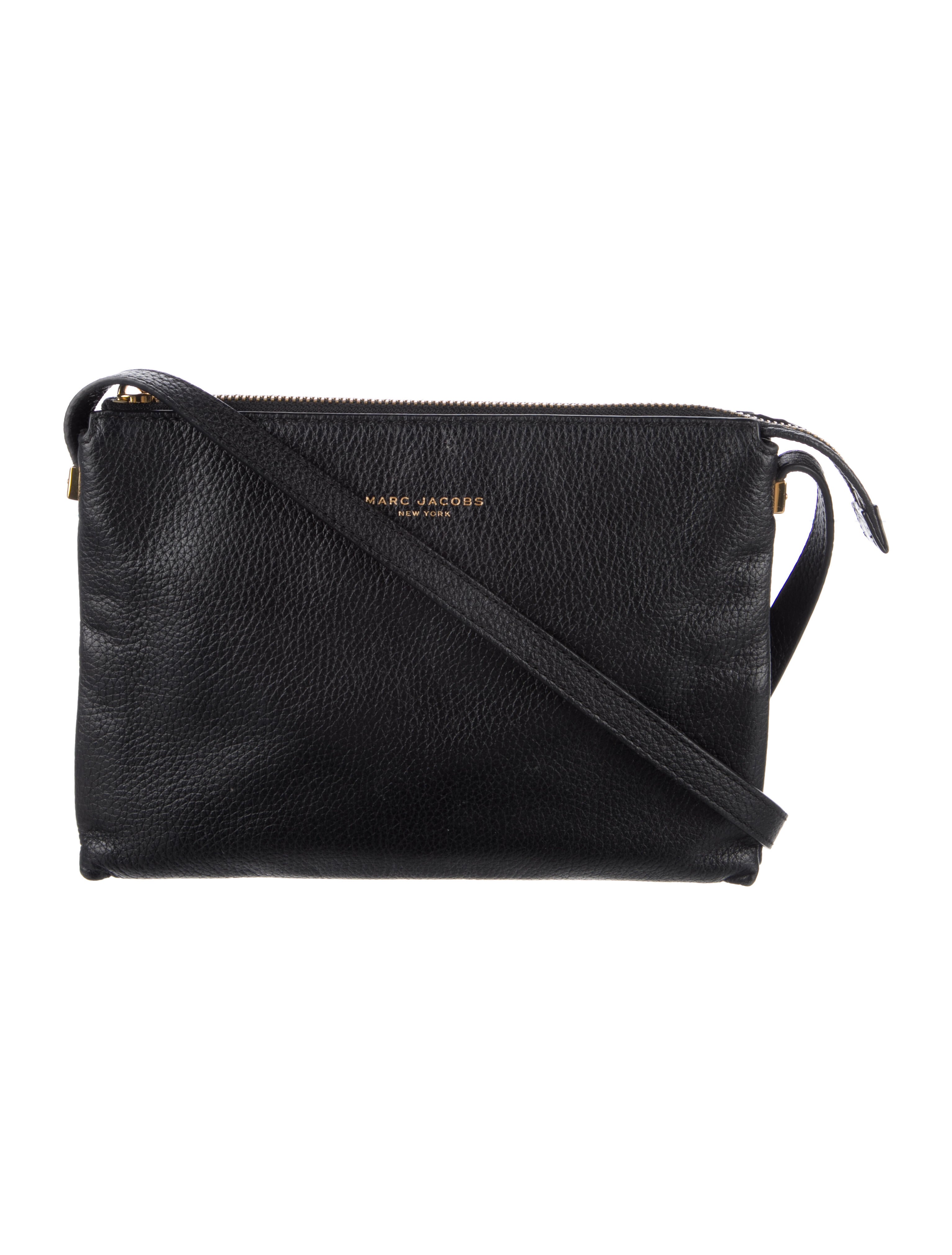 Marc Jacobs Textured Leather Crossbody Bag Black Crossbody Bags, Handbags MAR151475 The