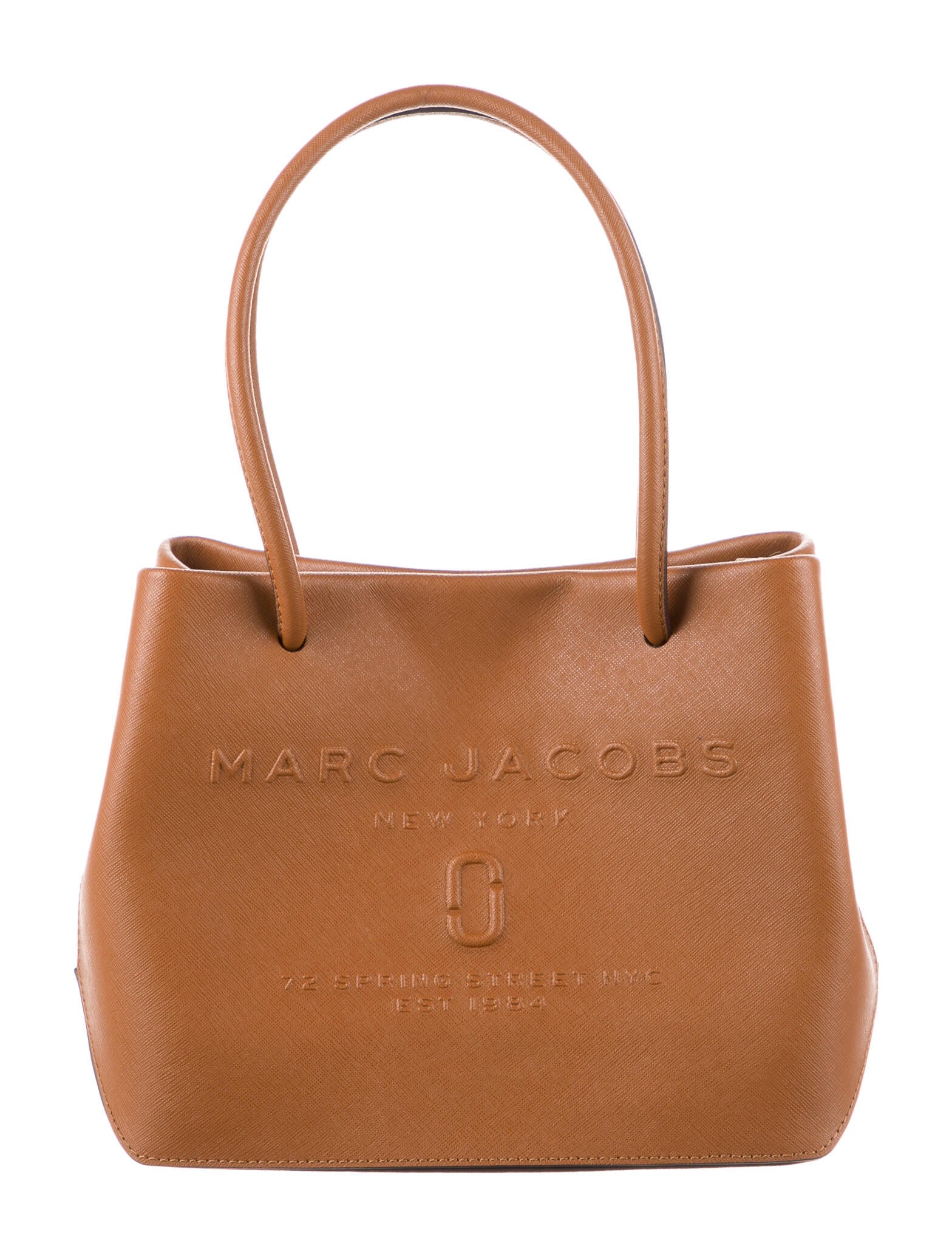 Marc Jacobs Saffiano Leather Shoulder Bag Brown Shoulder Bags