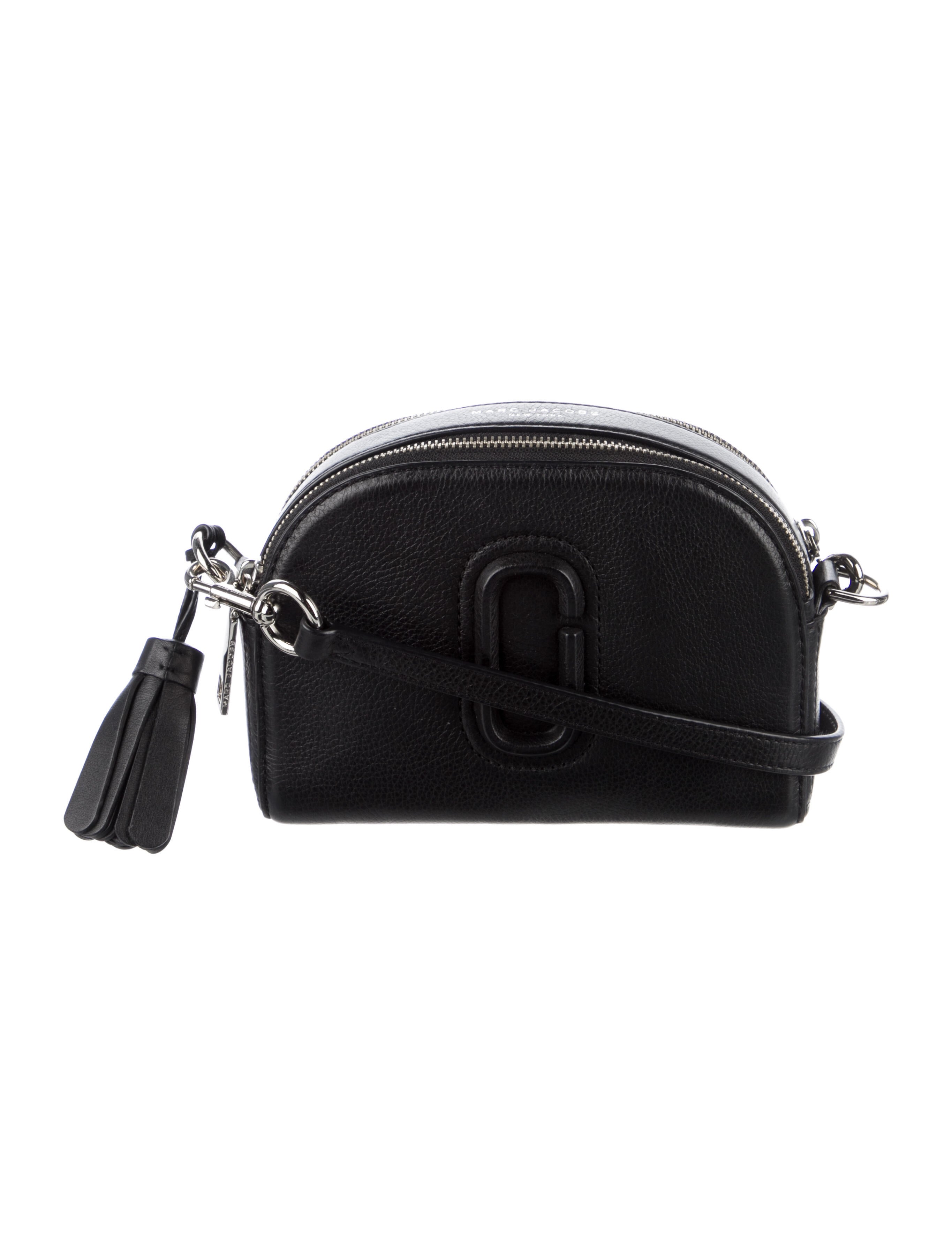 Marc Jacobs Grained Leather Crossbody Bag Black Crossbody Bags