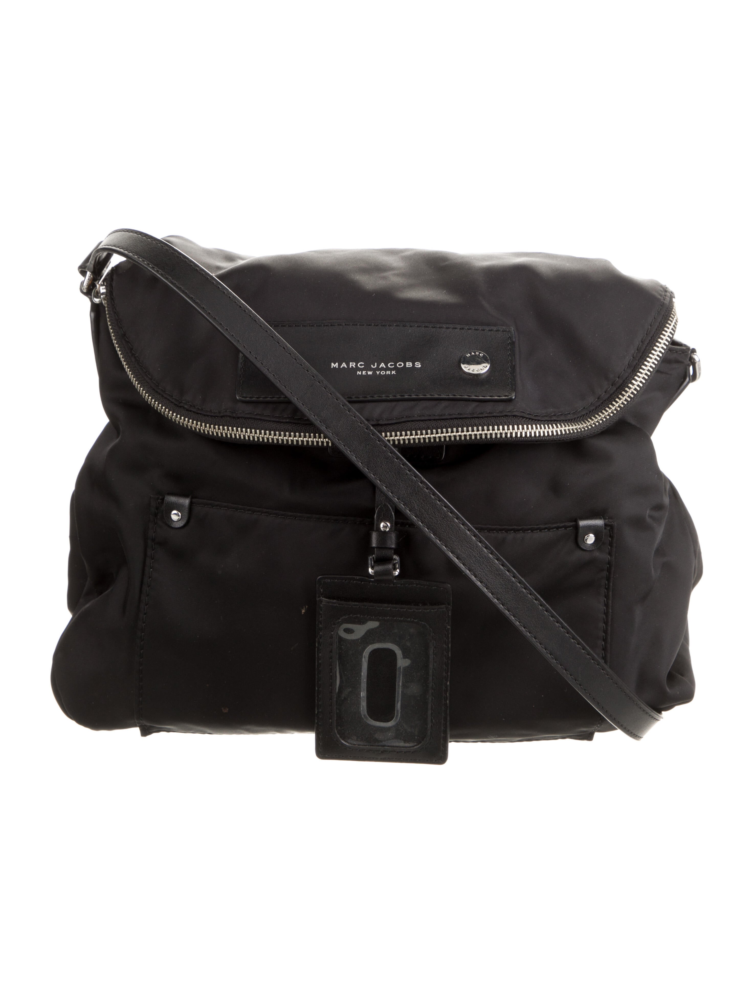 Marc Jacobs Nylon LeatherTrimmed Crossbody Bag Black Crossbody Bags