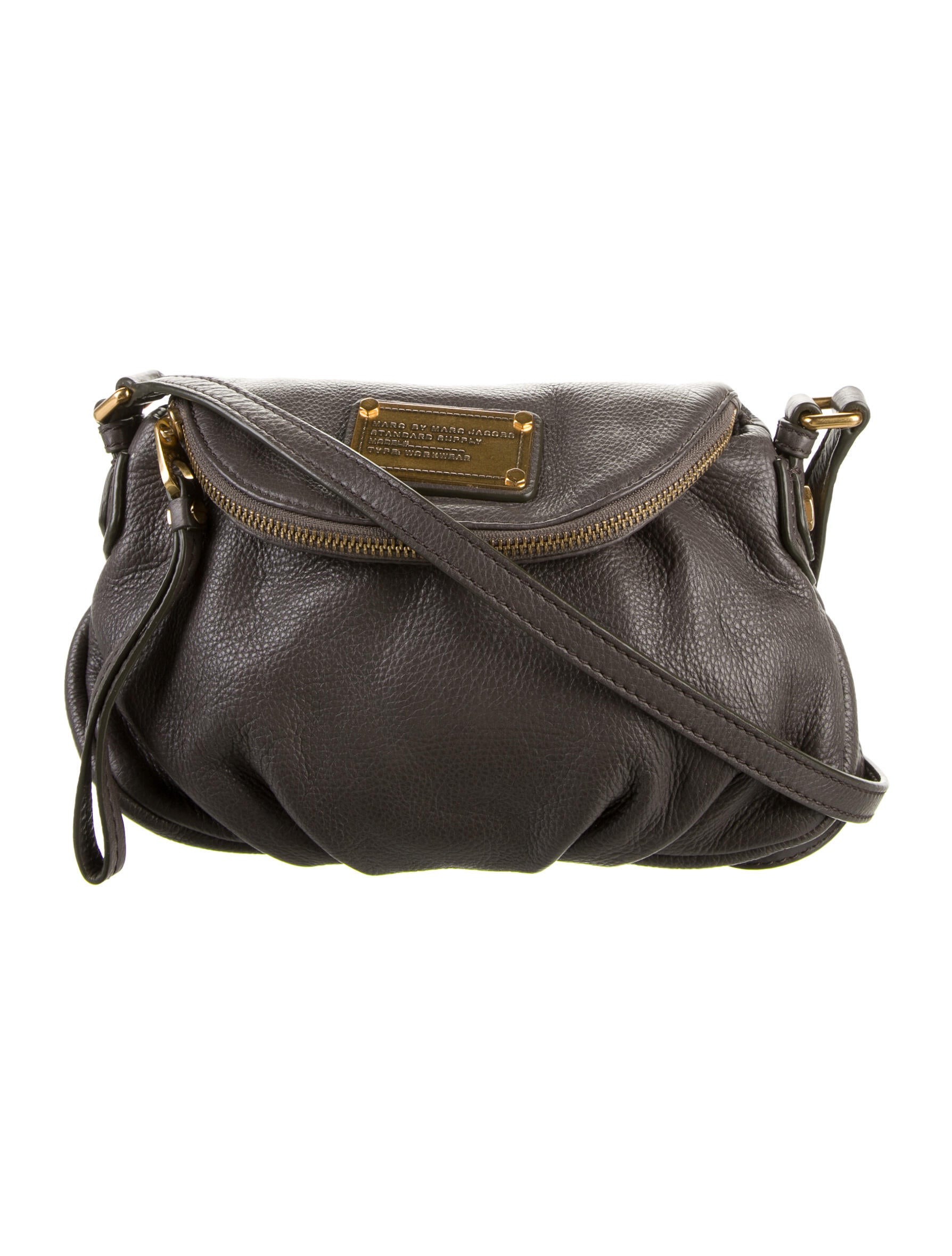 Marc Jacobs Leather Crossbody Bag Grey Crossbody Bags, Handbags