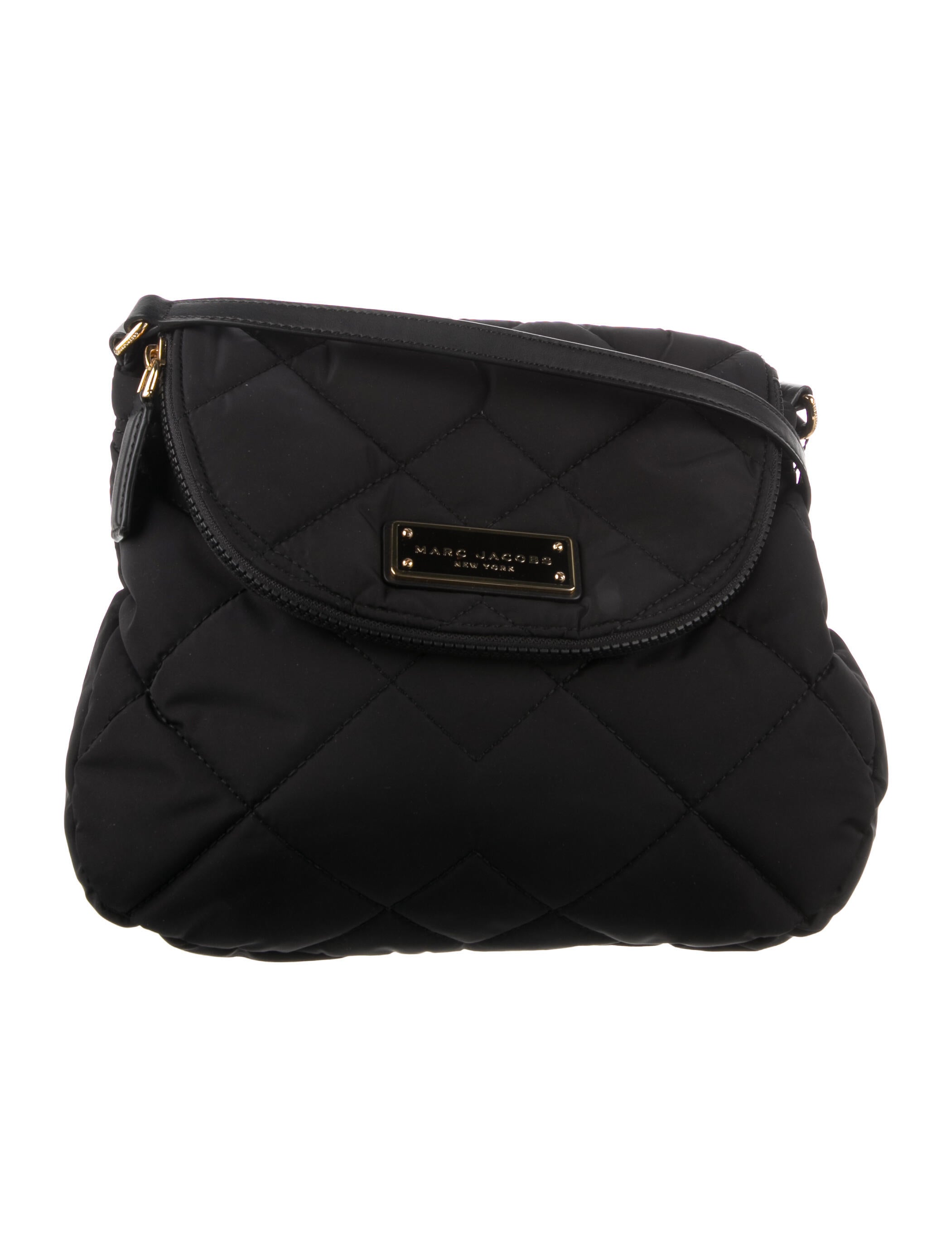 Marc Jacobs Quilted Nylon Crossbody Bag Black Crossbody Bags