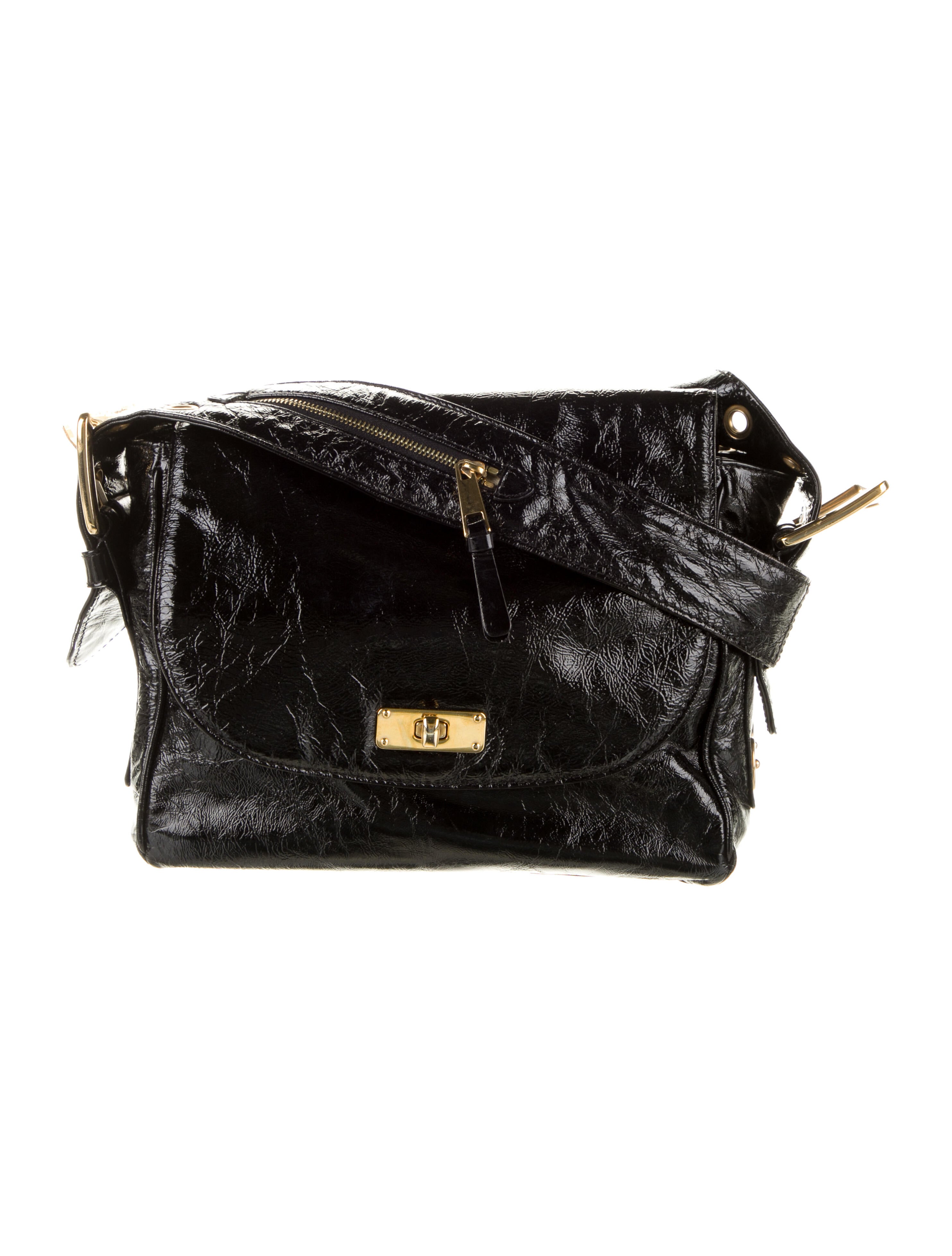 Marc Jacobs Leather Shoulder Bag Black Shoulder Bags, Handbags
