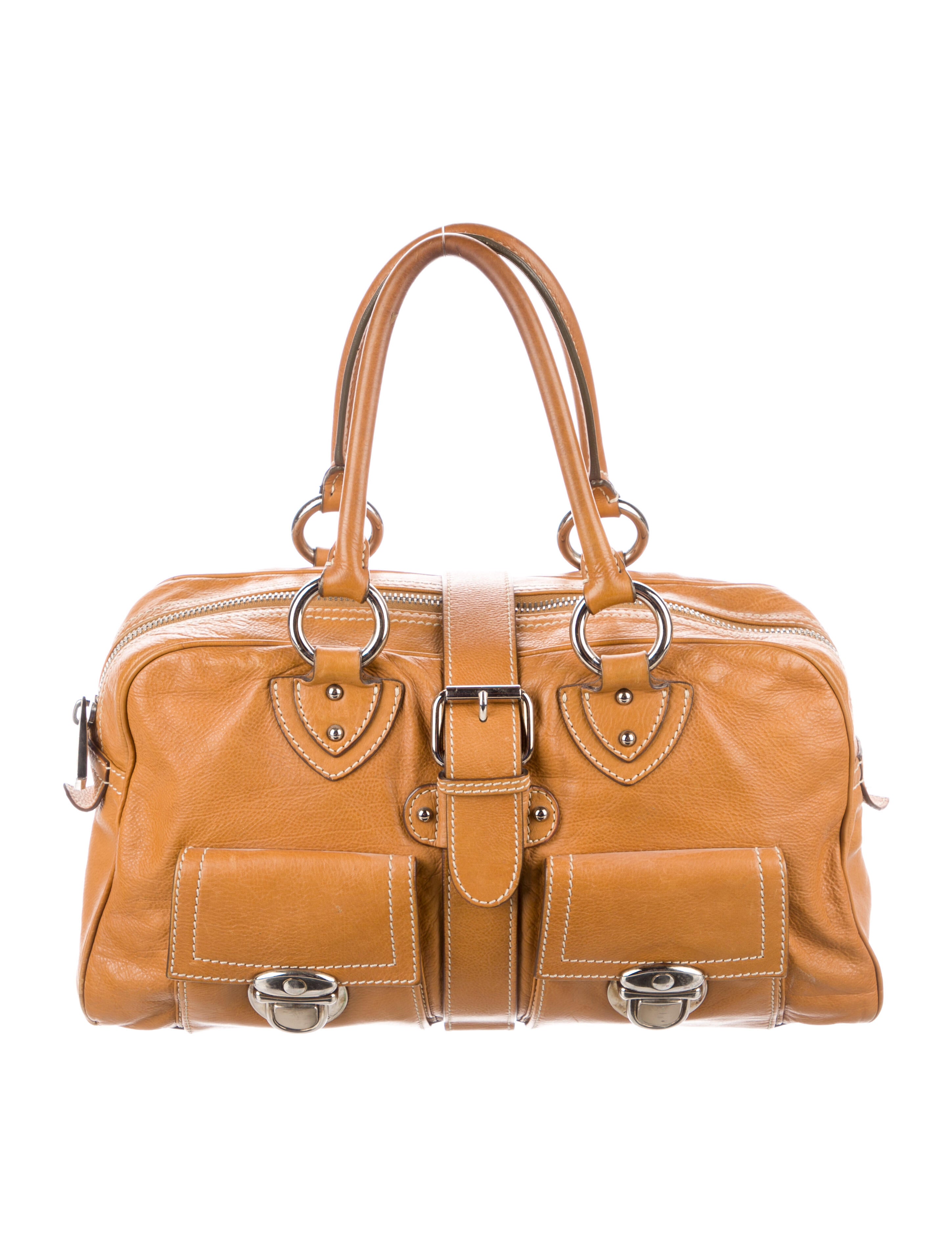 Marc Jacobs Leather Shoulder Bag Brown Handle Bags, Handbags