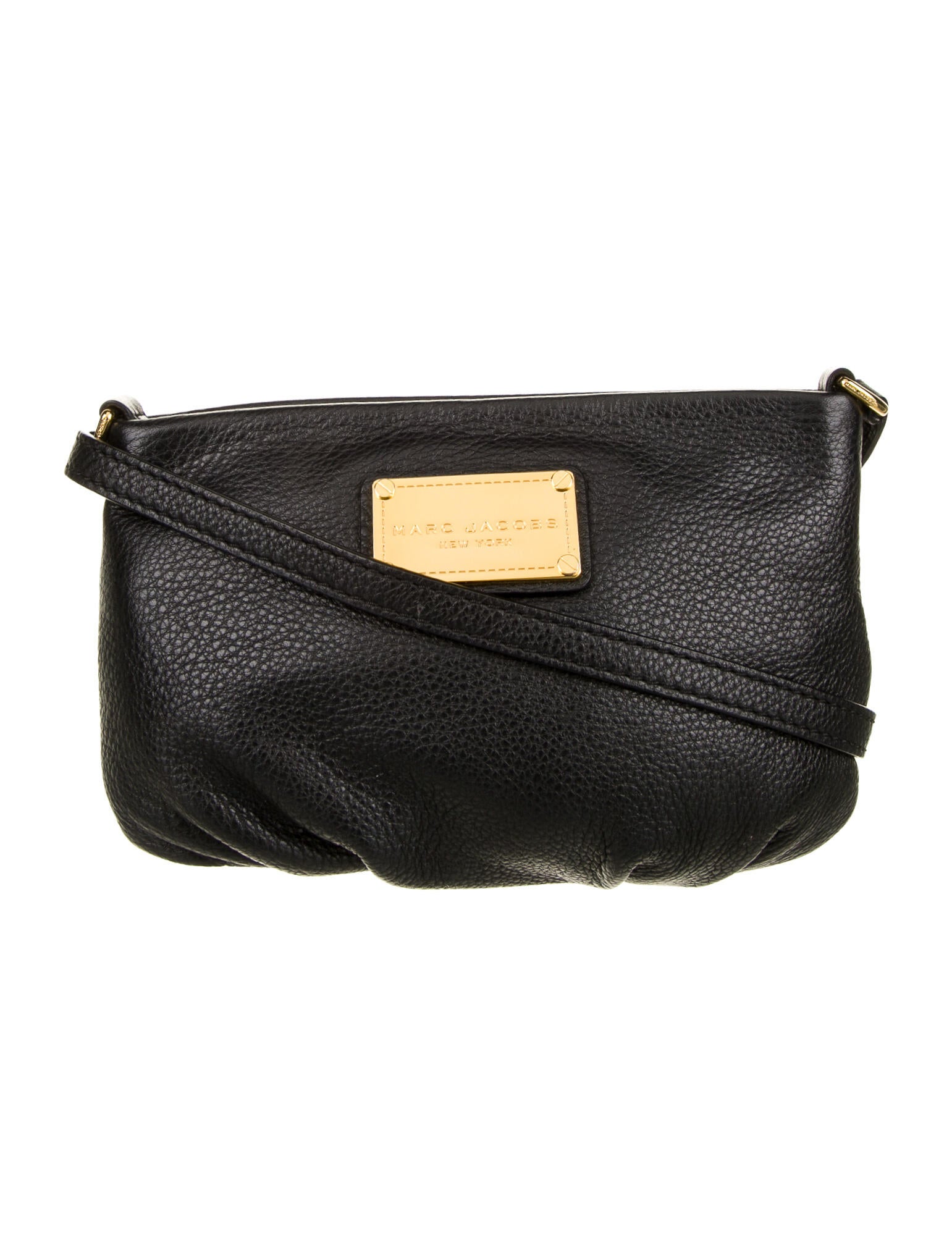 Marc Jacobs Leather Crossbody Black Crossbody Bags, Handbags