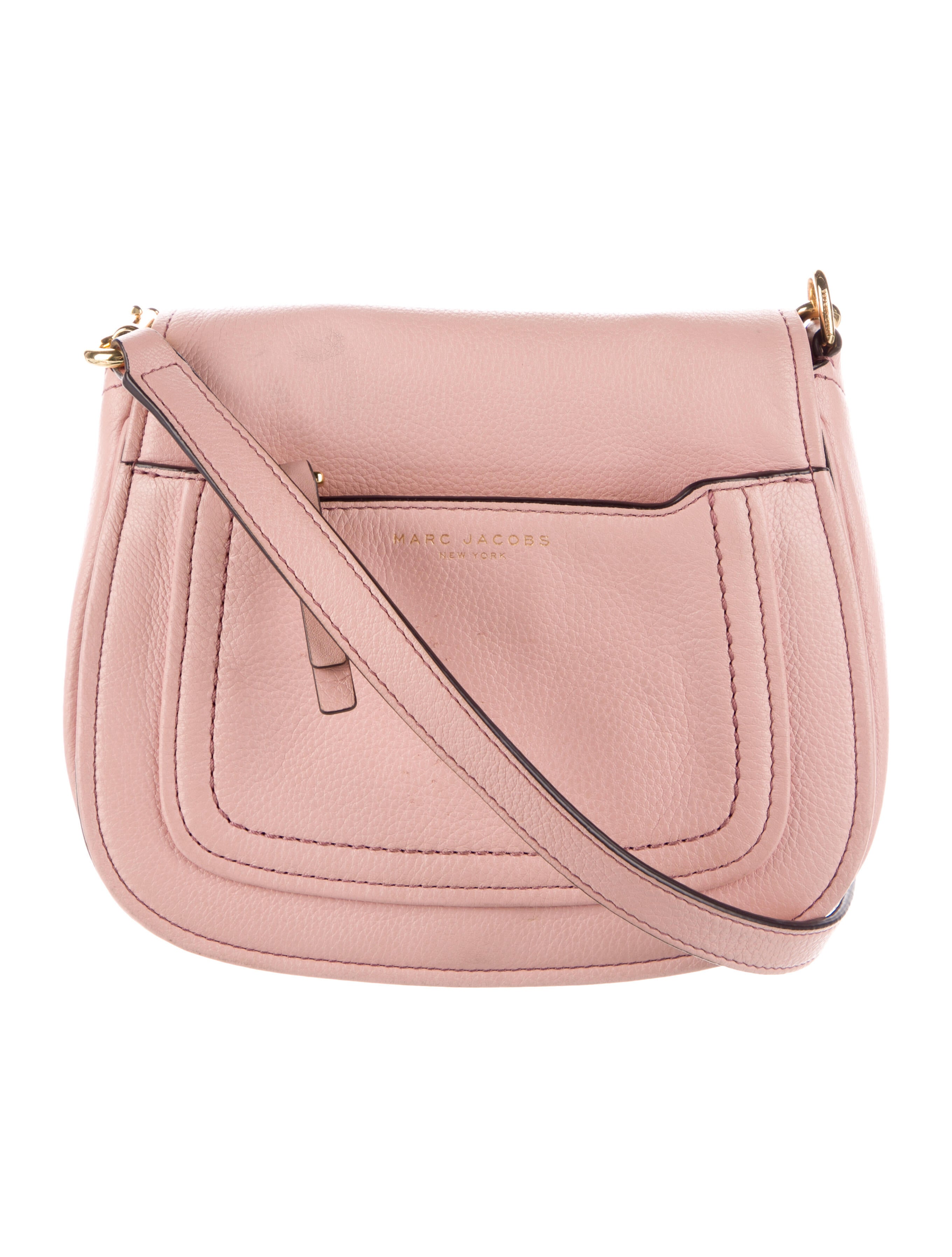 Marc Jacobs Textured Leather Crossbody Bag Pink Crossbody Bags
