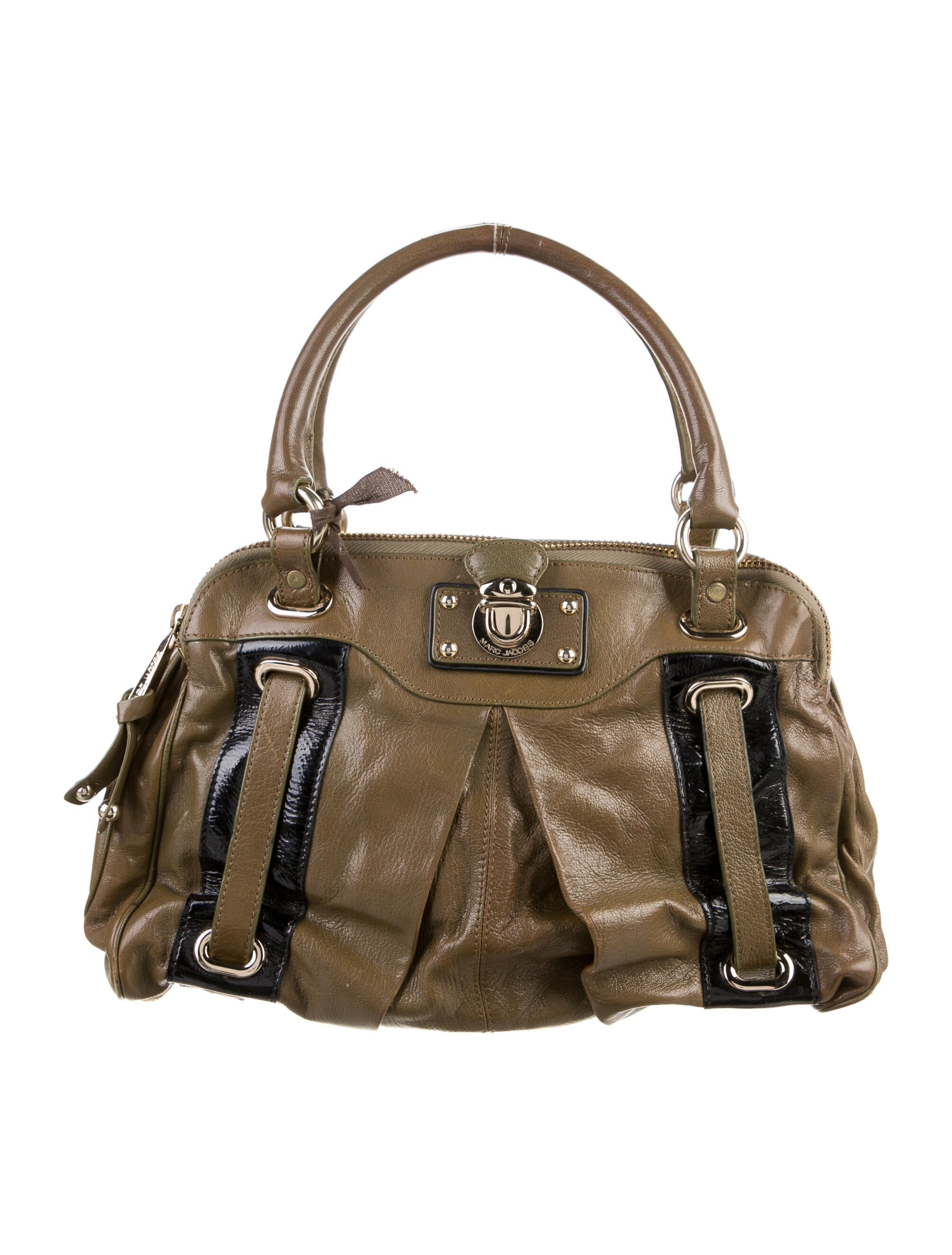 Marc Jacobs Leather Shoulder Bag Green Shoulder Bags, Handbags