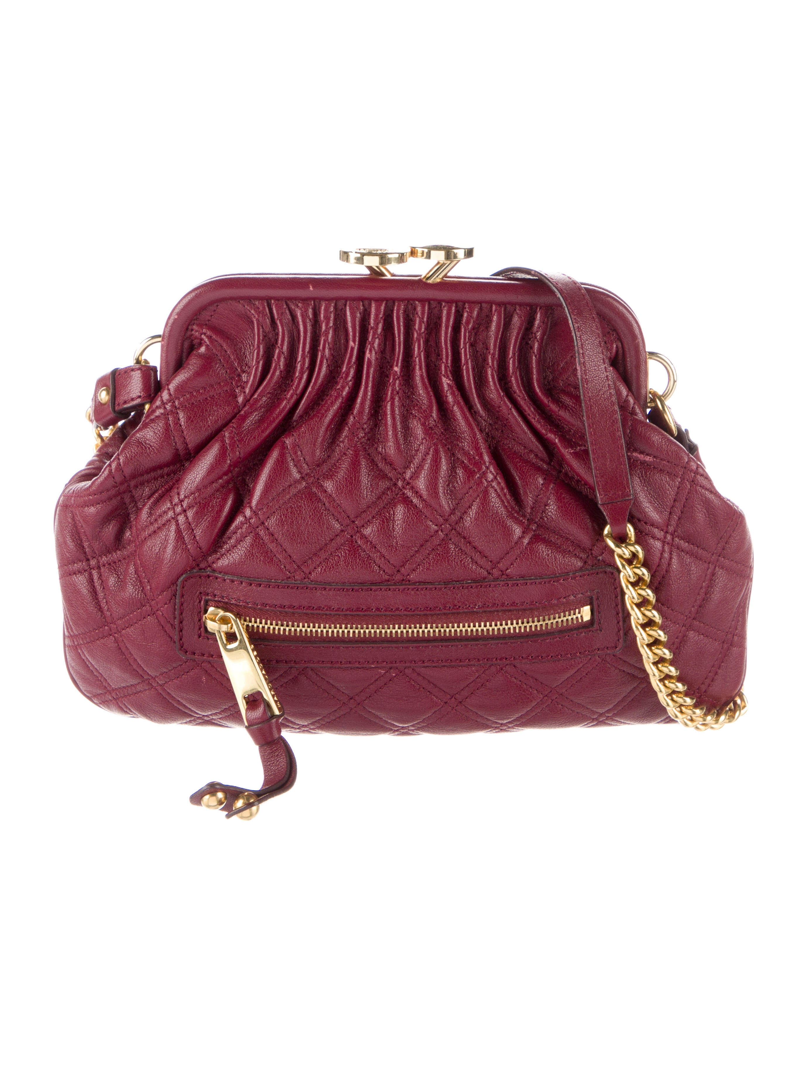 Marc Jacobs Leather ChainLink Crossbody Bag Black Crossbody Bags