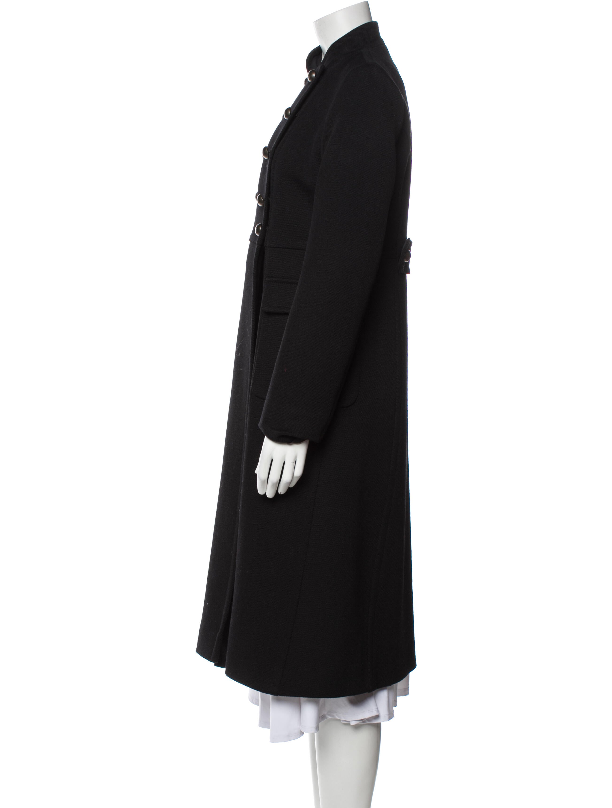 MARC by MARC JACOBS Size M Black Velvet Rayon / Polyester Double Breasted Coat
